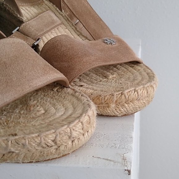 Tory Burch Bima Espadrille Sport Suede Wedge 7.5 - Picture 11 of 16